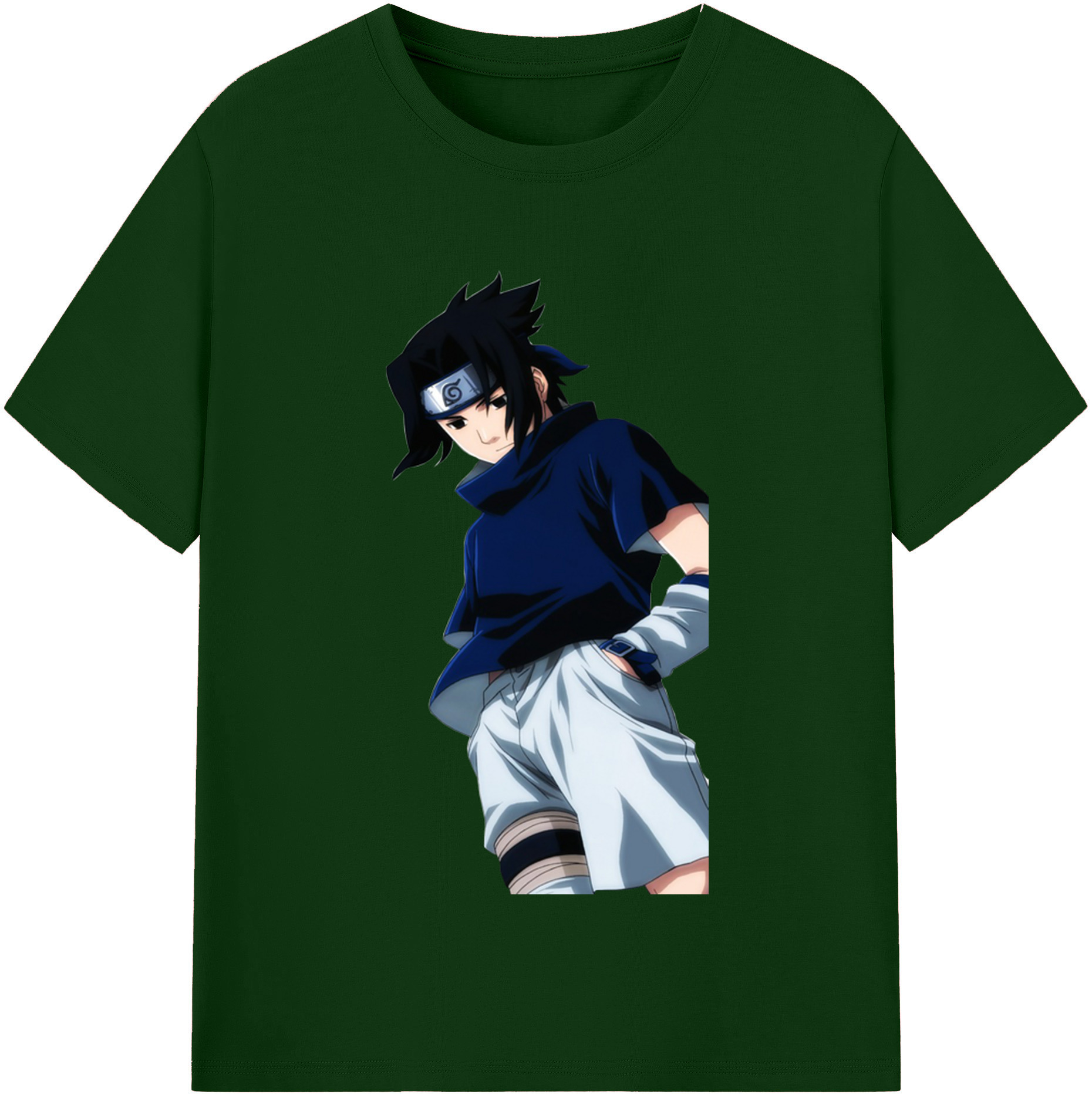 （画像用） NARUTO -ナルト- うちは サスケ Uchiha Sasuke 綿100％半袖Tシャツ（フロントプリント）